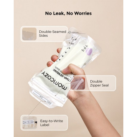 Momcozy - Sachets de conservation du lait thermosensibles (120 sachets) Momcozy - Sachets de conservation du lait thermosensibles (120 sachets)