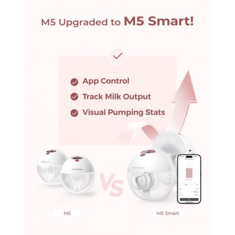 Momcozy - Tire-lait portables M5 Smart – Version avec contrôle par application Momcozy - Tire-lait portables M5 Smart – Version avec contrôle par application