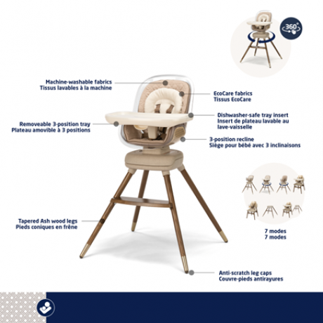 Maxi-Cosi - Chaise haute rotative 360 Kiskadee