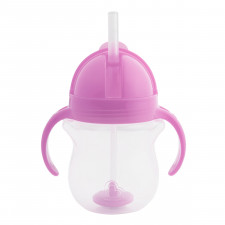 Munchkin - Tasse d'apprentissage Flexi Straw Click Lock 7 oz - Mauve