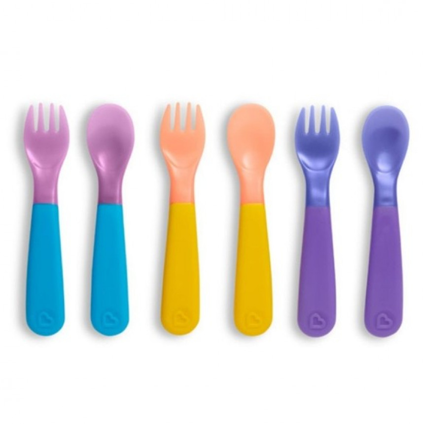 Munchkin - Ustensiles pour tout-petits ColorReveal (paquet de 6)