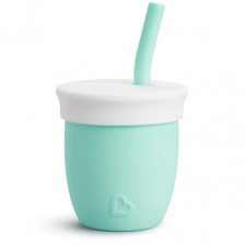 Munchkin - C’est Silicone!™ Tasse d'apprentissage avec paille - Menthe