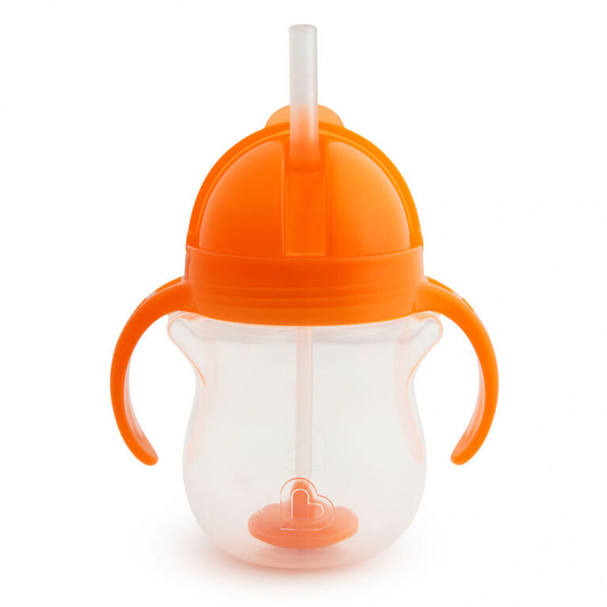 Munchkin - Tasse d'apprentissage Flexi Straw Click Lock 7 oz - Orange