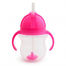 Munchkin - Tasse d'apprentissage Flexi Straw Click Lock 7 oz - Rose