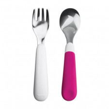 Oxo Tot - Fork & Spoon Set - Pink