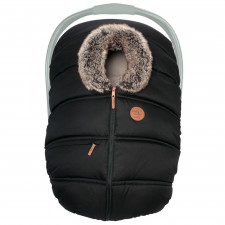 Petit Coulou - Winter Car Seat Cover - Licorice Eco/Wolf