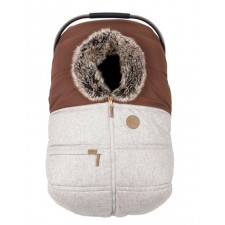 Petit Coulou - Housse d'hiver pour siège d'auto de bébé 3 saisons Collection Laine - Choco-Latte