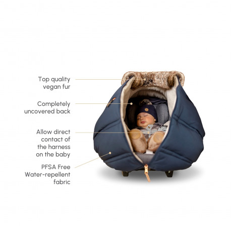 Petit Coulou - Housse d'hiver pour siège d'auto de bébé - Plum
