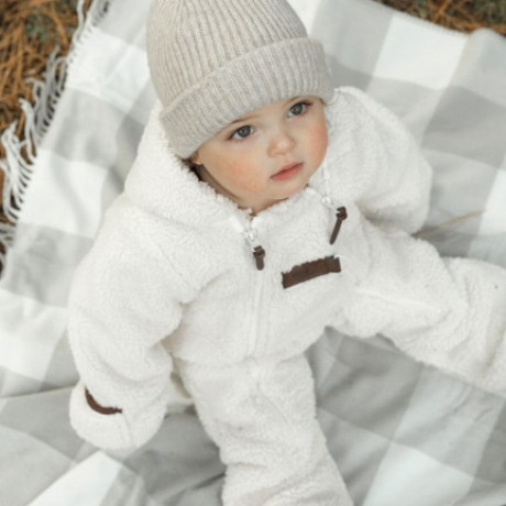 Petit Coulou - Combinaison une pièce en Sherpa doublée (3-6M)
