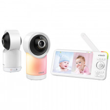 Vtech - Moniteur intelligent WiFi 1080p de 5 pouce à panoramique et inclinaison à 2 cameras