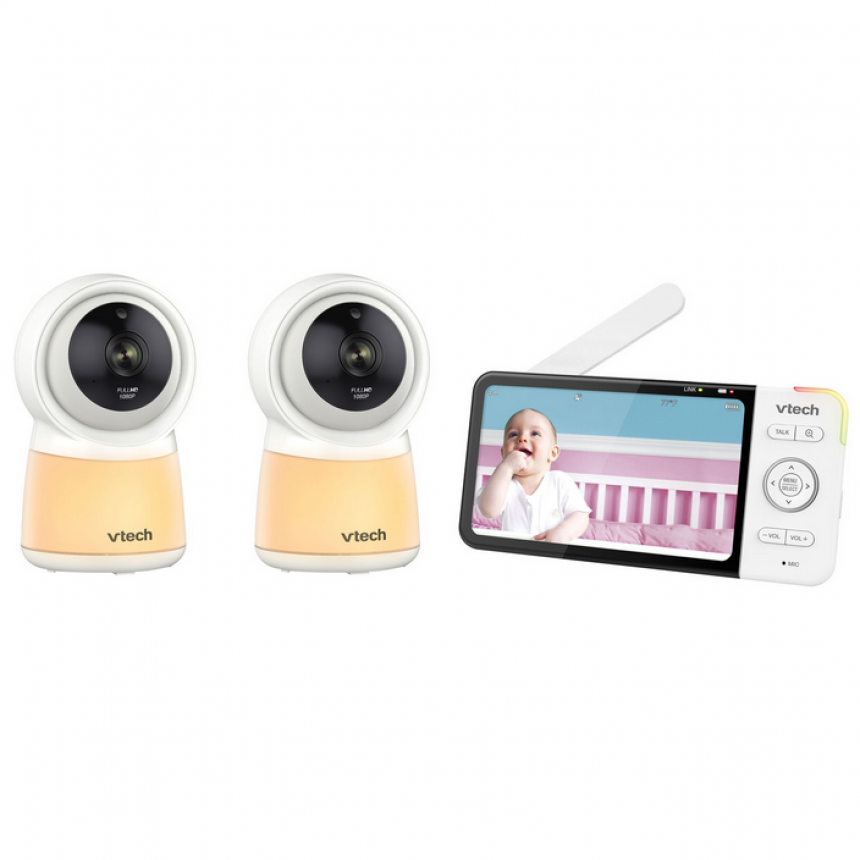 Vtech - Moniteur vidéo WiFi intelligent 1080p de 5'' à 2 caméras 