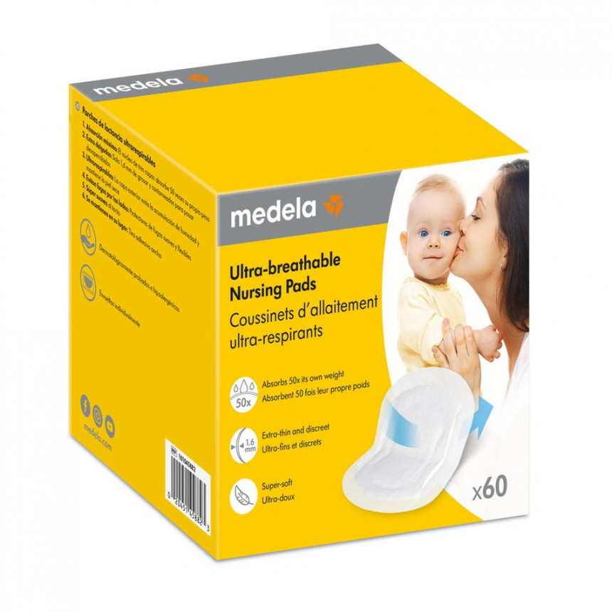 Medela - Coussinets d'allaitement ultra-respirants (60)