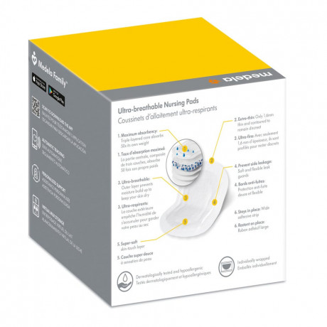 Medela - Coussinets d'allaitement ultra-respirants (60)