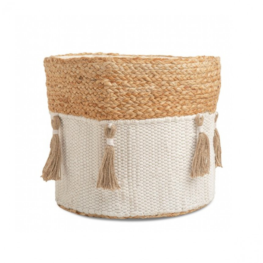 Crane Baby - Bac de rangement en coton & jute