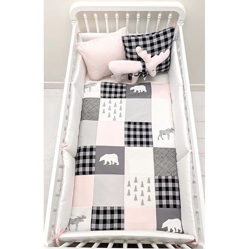 Carrement Bebe Rose Chalet Ensemble De Literie 5 Morceaux