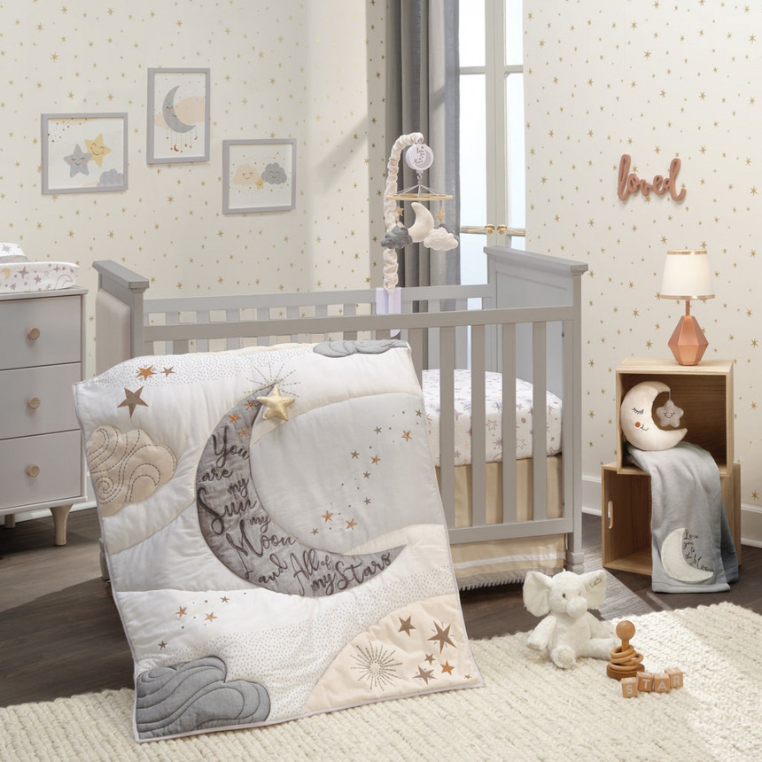 Arle-Living Parure de lit bébé réversible 3 pièces avec motif