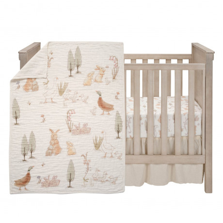 Lambs & Ivy - Ensemble 3 pièces pour lit de bébé - Bunny Hop