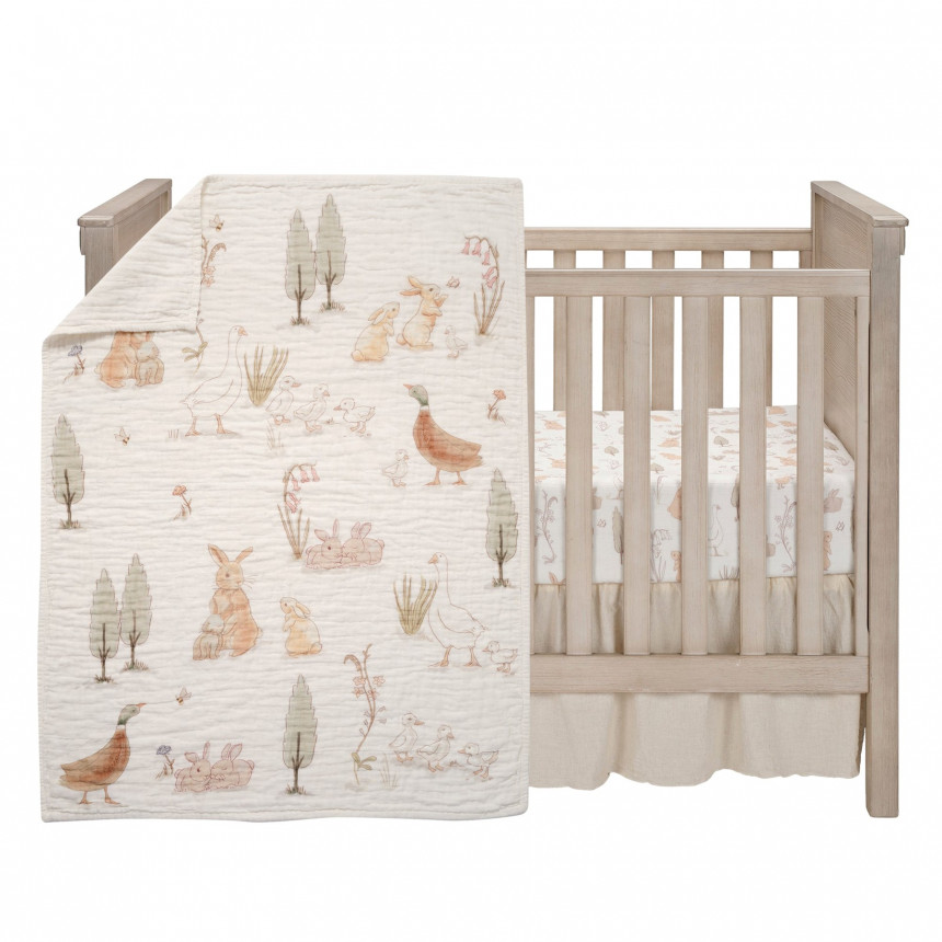 Lambs & Ivy - Ensemble 3 pièces pour lit de bébé - Bunny Hop