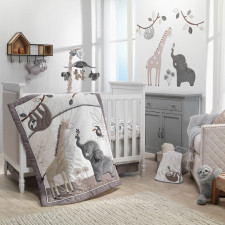 Lambs & Ivy - Baby Jungle 4-Piece Crib Bedding Set