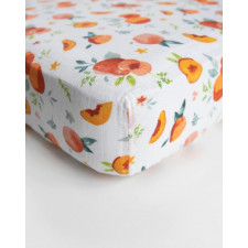 Little Unicorn - Cotton Muslin Crib Sheet - Georgia Peach