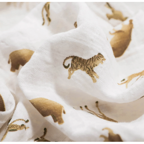 Little Unicorn - Couverture en mousseline de coton - Craquelins d'animaux
