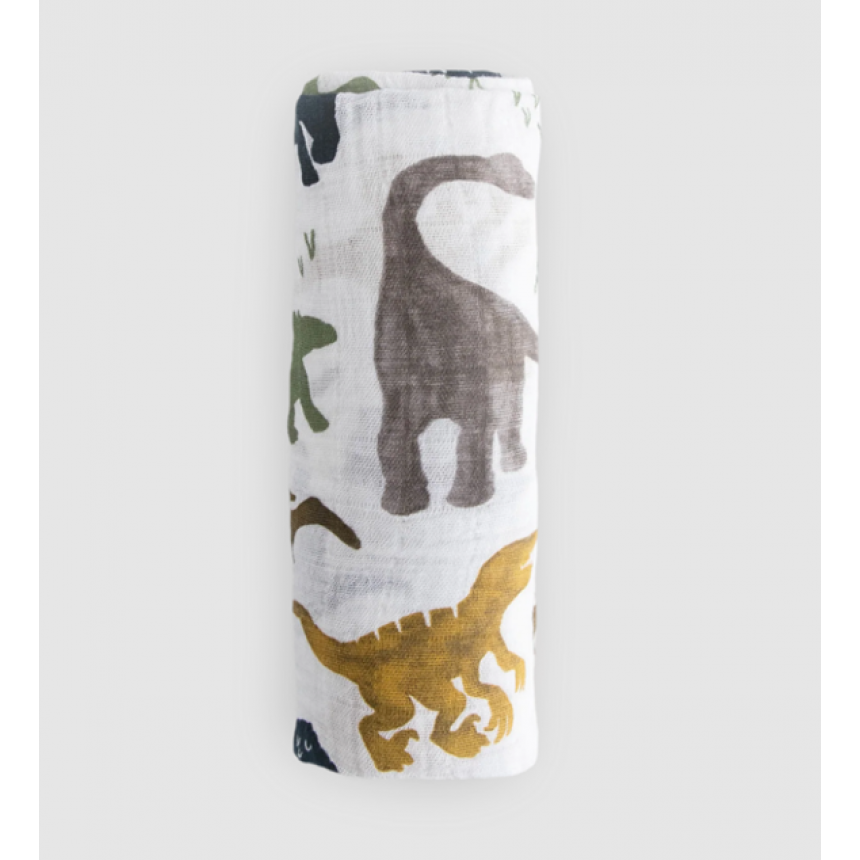 Little Unicorn - Couverture en mousseline en coton - Amis dinosaures