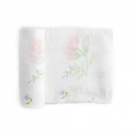 Little Unicorn - Couverture Mousseline De Luxe - Pivoine rose