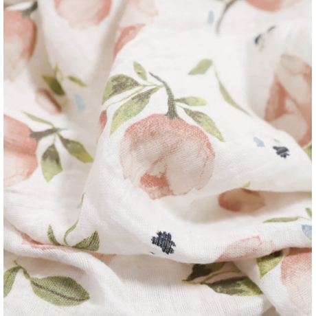 Little Unicorn - Couverture en mousseline de coton - Fleuron aquarelle