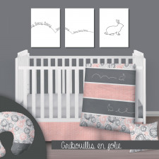 Patlin - 3 Piece Crib Bedding - Doodles