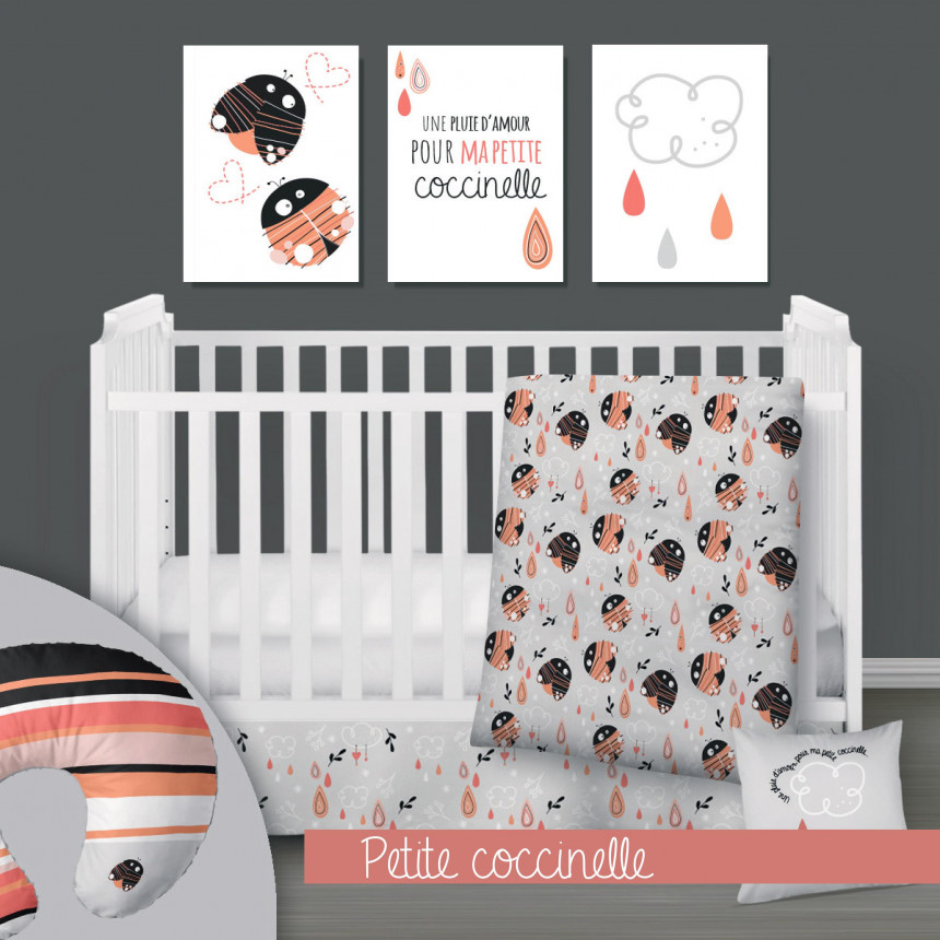 Patlin - Ensemble de literie 3 morceaux - Petite coccinelle