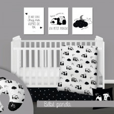 Patlin - 3 Piece Crib Bedding - Baby Panda