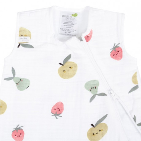 Perlimpinpin - Sac de nuit en coton mousseline (0.7TOG) - Fruits