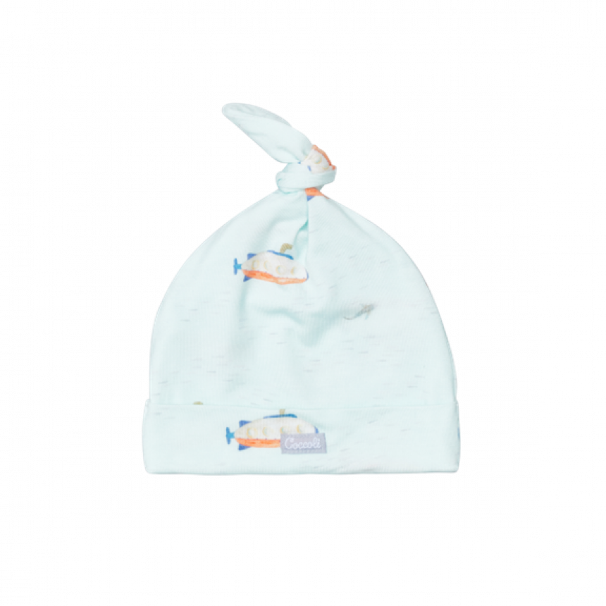 Coccoli - Bonnet Nouveau-Né en Coton-Modal - Sous-marin