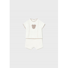 Mayoral - 2 Piece Teddy Cotton Set for Newborn - Crudo