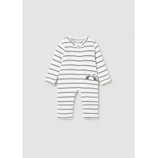  Mayoral - Combinaison rayée gris pour nouveau-né  