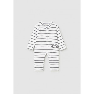  Mayoral - Combinaison rayée gris pour nouveau-né  