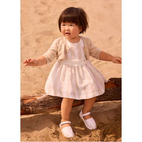 Mayoral - Robe rayée avec ceinture - Avellana