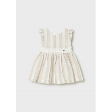 Mayoral - Robe rayée avec ceinture - Avellana