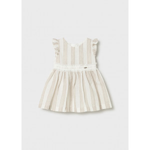 Mayoral - Robe rayée avec ceinture - Avellana