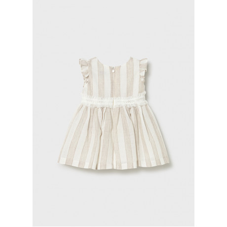 Mayoral - Robe rayée avec ceinture - Avellana