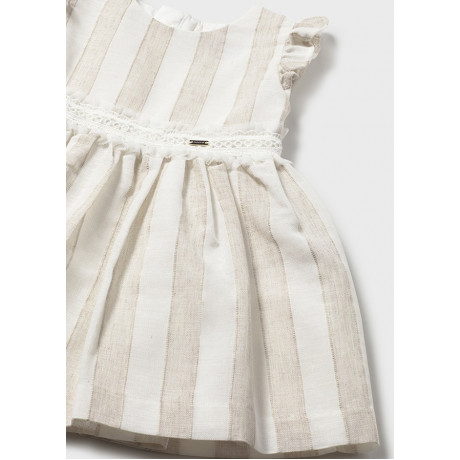 Mayoral - Robe rayée avec ceinture - Avellana