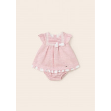 Mayoral - Linen Dress with Nappy Cover Newborn - Blush