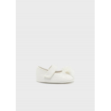 Mayoral - Mary Janes with pom pom - White