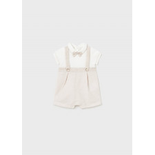 Mayoral - Linen Romper with Bow Tie - Lino 