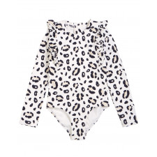 Miles the Label - Cheetah Print Long Sleeve Swimsuit