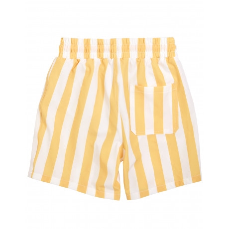 Miles the Label - Short de bain à rayures jaune soleil