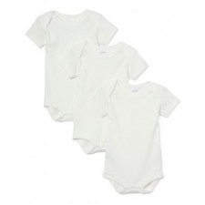 Necessities - 3 Pack Bodysuits - White