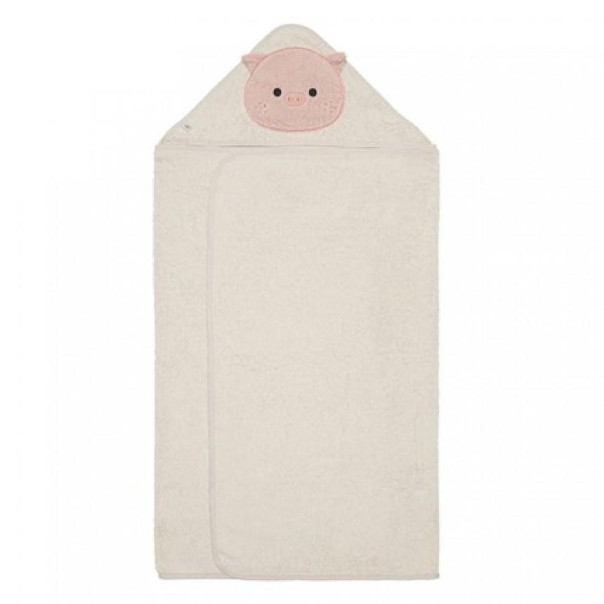 Perlimpinpin - Serviette à capuche - Cochon