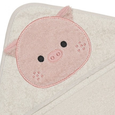 Perlimpinpin - Serviette à capuche - Cochon