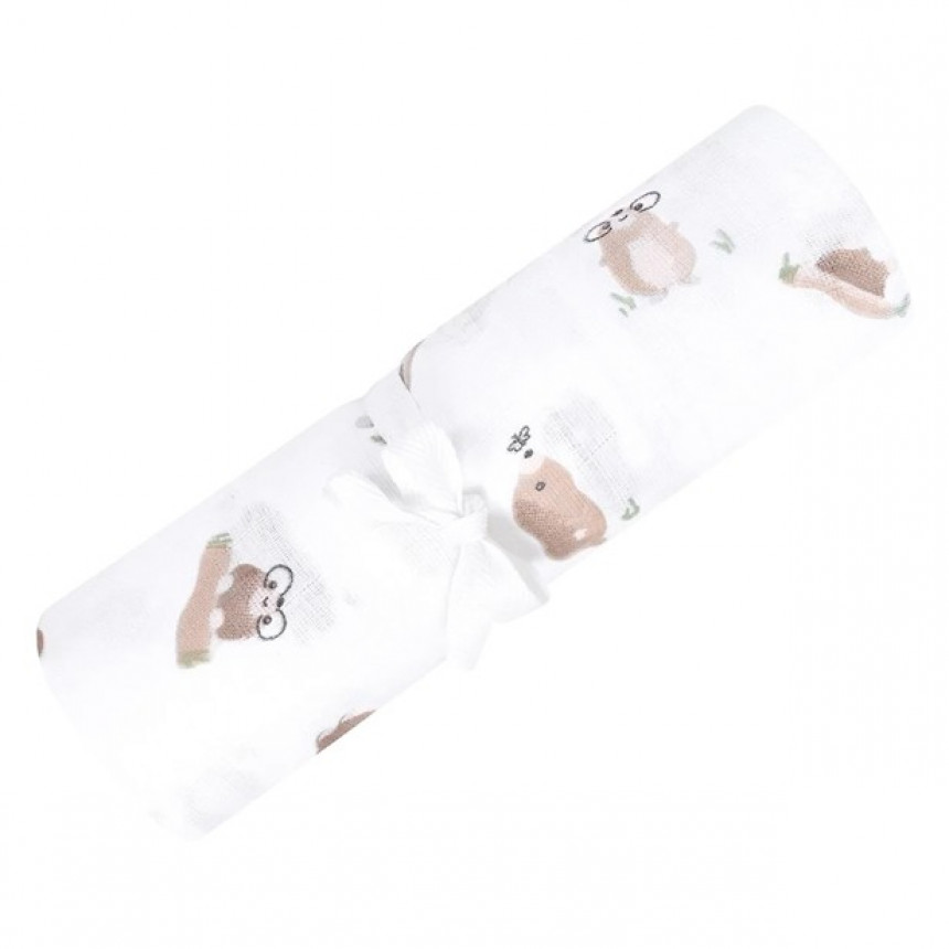 Perlimpinpin - Couverture mousseline de coton 